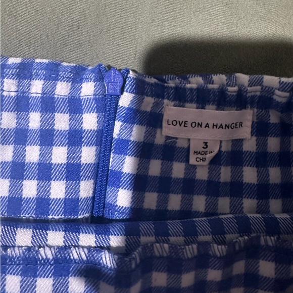 Blue Gingham Mini Skirt - Picture 2 of 3